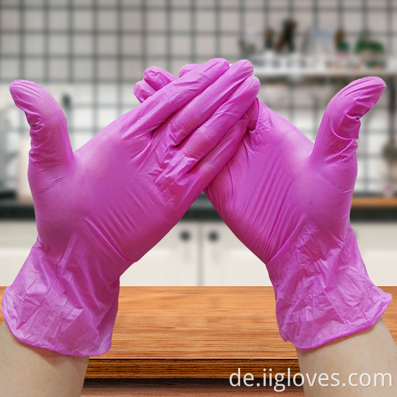 Fabrik Direktverkäufe billige Einweg -Schönheits -Tattoo Pink Vinyl Nitril Blended Handschuhe